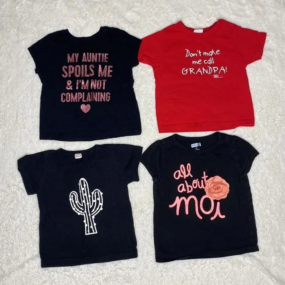 2T Girls Bundle Short Sleeve & long sleeve Shirts, Sweater, Romper, Skir…
